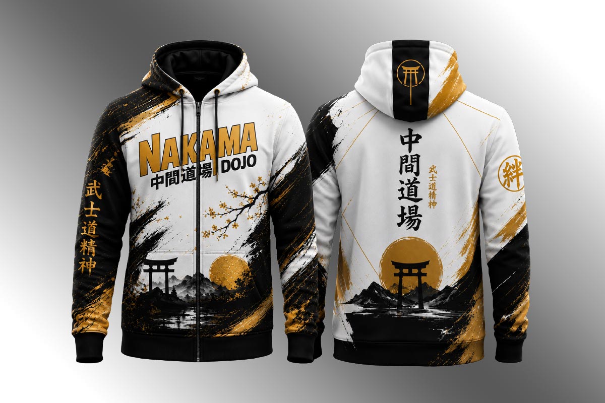 Hoodie full zip Sublimation jaune