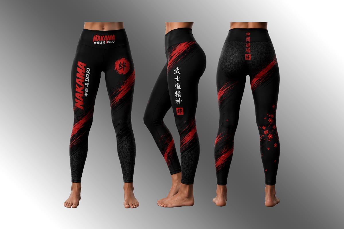 Leggings Sublimation pour femme rouge